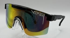 Pit Viper Shield Sunglasses Rainbow Mirror Wrap Sport Unisex MAS88R